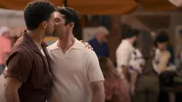 Mango Structured Knit Polo worn by Michael (Jonathan Kyle Findley) as seen in Sweet Magnolias (S05E09)