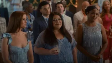 Mac Duggal High Neck Sleeveless Embelished A Line Dress worn by Peggy Martin (Brittany L Smith) as seen in Sweet Magnolias (S05E10)