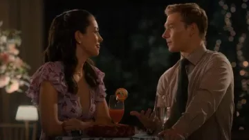 Bhldn Eva Flutter-Sleeve Plunge V-Neck Maxi Dress worn by Annie Sullivan (Anneliese Judge) as seen in Sweet Magnolias (S05E10)