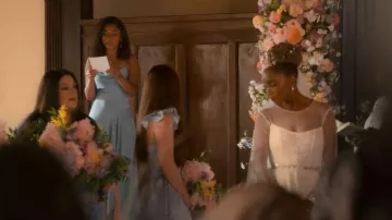 Mango one Shoulder Satin Midi Dress worn by Jessica Whitley (Iman Benson) as seen in Sweet Magnolias (S05E10)