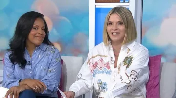 Weekend Max Mara Cotton Blouse with Lace and Embroideries worn by Jenna Bush Hager as seen in Today with Jenna & Sheinelle on  June 14, 2026