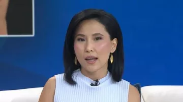 Alexis Bittar Textured Lucite Drop Earrings worn by Vicky Nguyen as seen in Today on June 15, 2026