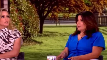 Jennifer Miller Orange Drop Earrings worn by Ana Navarro as seen in The View on  June 14, 2026