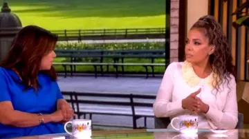 Ulla Johnson Anna Embellished Wool Cardigan worn by Sunny Hostin as seen in The View on  June 14, 2026