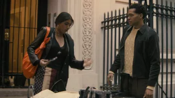 Anthropologie x Melie Bianco The Brigitte Satchel Double Knott Edition worn by Abhinaya 'Abby' Chilukuri (Avantika Vandanapu) as seen in Not Suitable for Work (S01E04)