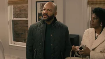 Barbour Powell Quilted Jacket worn by Mr Washington as seen in Not Suitable for Work (S01E04)