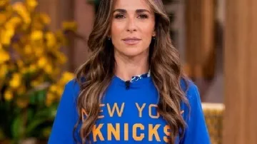 The View Alyssa Farah Griffin Blue Knicks Shirt worn by Alyssa Farah Griffin as seen in The View