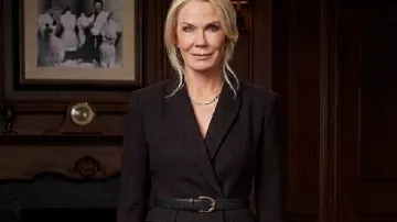 Brooke Logan The Bold and the Beautiful Black Pleated Blazer Dress worn by Brooke Logan (Katherine Kelly Lang) as seen in The Bold and the Beautiful