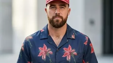 Travis Kelce Broadway Printed Shirt in Taylor Swift, Travis Kelce Step Out for Broadway Date Night at Oh, Mary! | E! News