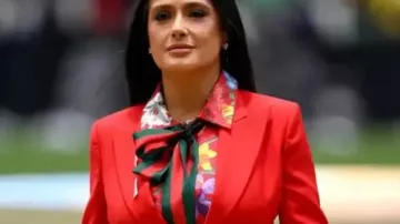 FIFA World Cup 2026 Salma Hayek Red Suit