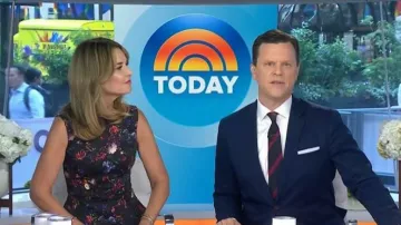 Adam Lippes Eloise Floral-Print Sleeveless Midi Dress worn by Savannah Guthrie as seen in Today on  June 16, 2026