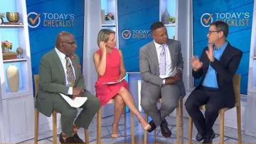 Vince Camuto Ruffle Fit & Flare Dress worn by Dylan Dreyer as seen in Today on June 16, 2026