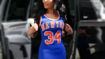 Angela Oakley New York Knicks Blue Dress