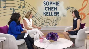 Maje Embellished-collar Mini Dress worn by Sophie Chen as seen in Today on June 16, 2026