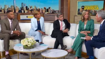 Elie Tahari Mélange Blazer worn by Robin Roberts as seen in Good Morning America on  June 15, 2026