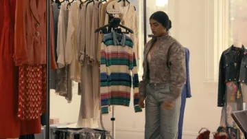 Maisie Wilen Argon Jacket in Camo worn by Abhinaya 'Abby' Chilukuri (Avantika Vandanapu) as seen in Not Suitable for Work (S01E05)