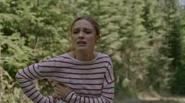 Levi's Striped Margot Long Sleeve T-shirt worn by Percy Fraser (Sadie Soverall) as seen in Every Year After (S01E01)