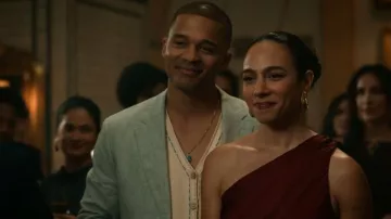 A.L.C. Delfina Dress worn by Chantal (Aurora Perrineau) as seen in Every Year After (S01E01)