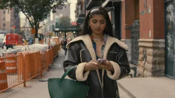 Louis Vuitton Pre Owned 1995 Epi Saint Jacques PM Short Strap Handbag worn by Abhinaya 'Abby' Chilukuri (Avantika Vandanapu) as seen in Not Suitable for Work (S01E07)