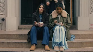 UGG Women's Tasman II Slip On Slide In Slippers worn by AJ Pascarelli (Ella Hunt) as seen in Not Suitable for Work (S01E07)