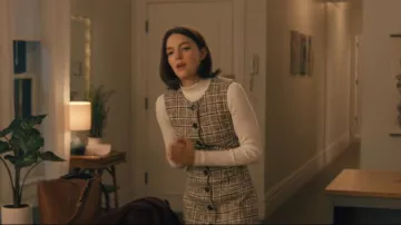 Steve Madden Elsa Windowpane Tweed Minidress worn by AJ Pascarelli (Ella Hunt) as seen in Not Suitable for Work (S01E07)