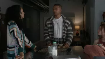 Obey Reggie Zip Up Cardigan worn by Drew (Karl Walcott) as seen in Every Year After (S01E01)
