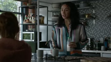 Weekend Max Mara Formia Silk Shirt worn by Chantal (Aurora Perrineau) as seen in Every Year After (S01E01)