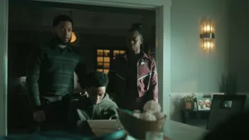 Nike Red Chill Knit Mock Neck Long Sleeve Top worn by Kiesha Williams (Birgundi Baker) as seen in The Chi (S08E02)