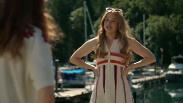 Daily Practice Swimmer Front-Zip Mini Dress worn by Delilah (Abigail Cowen) as seen in Every Year After (S01E02)