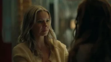 Reformation Clara Cashmere Crew Cardigan worn by Sue Florek (Elisha Cuthbert) as seen in Every Year After (S01E02)
