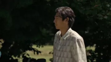 Cos Geometric-Print Short-Sleeved Shirt worn by Jordie (Joseph Chiu) as seen in Every Year After (S01E03)