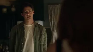 Mango Classic Fit Linen & Cotton Button-Up Shirt worn by Sam Florek (Matt Cornett) as seen in Every Year After (S01E03)