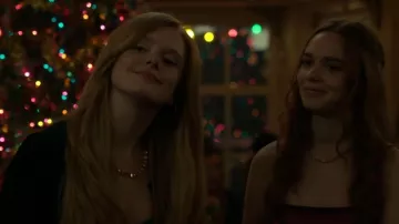 Swarovski Gema Gold-Plated & Crystal Necklace worn by Delilah (Abigail Cowen) as seen in Every Year After (S01E05)