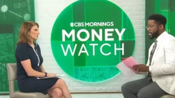Mini vestido de lana Akris Punto usado por Jill Schlesinger visto en CBS Mornings el 10 de junio de 2026
