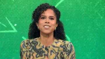 Vestido de seda Ulla Johnson Samar de Adriana Díaz visto en CBS Mornings el 11 de junio de 2026
