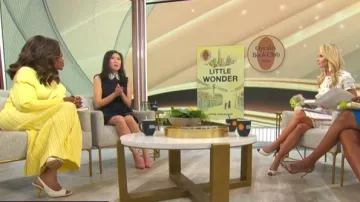 Maje Flared dress worn by Sophie Chen Keller as seen in CBS Mornings on  June 16, 2026