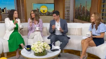 Valentino garavani Rockstud Caged Pumps worn by Maggie Rulli as seen in Good Morning America on June 17, 2026