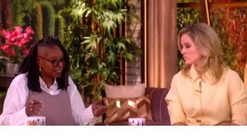 Staud Lisa Linen Top worn by Sara Haines as seen in The View on  June 17, 2026