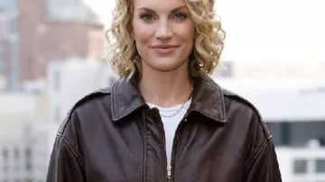 In the City 2026 Lindsay Hubbard Brown Leather Jacket (Lindsay Hubbard Truax) in In the City (S01)