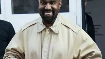 Kanye West Vintage 1980s Avirex Beige Leather Jacket