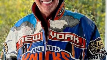 Chaqueta de cuero de los campeones de la NBA de los New York Knicks