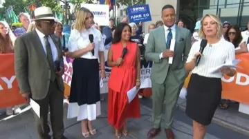 Giuseppe Zanotti Vanilla 85 Marinetti Mule worn by Jenna Bush Hager as seen in Today on  June 17, 2026