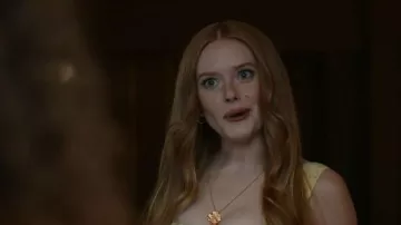 Maje Zodiac Medal worn by Delilah (Abigail Cowen) as seen in Every Year After (S01E07)