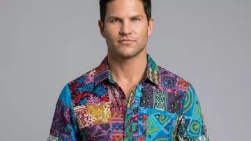 The Valley S03 Danny Booko Patchwork Paisley Shirt as seen in The Valley (S03)