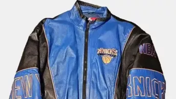 NY Knicks Vintage Leather Jacket worn by Timothée Chalamet