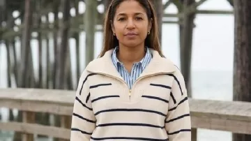 Battle on the Beach S03 Mika Kleinschmidt Striped Sweater as seen in Battle on the Beach (S03)