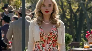Dutton Ranch Oreana Floral V Neck Dress as seen in Dutton Ranch (S01)