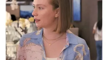 Hacks S02 Ava Daniels World Map Shirt worn by Ava (Hannah Einbinder) in Hacks (S02)