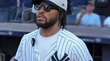 Jalen Brunson New York Yankees 2026 Jersey worn by Jalen Brunson in MIC'D UP: Jalen Brunson & Josh Hart Throw Out the First Pitch at Yankee Stadium