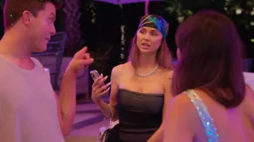 Robe Bill-pickleball bustier Bill Norma Kamali portée par Lala Kent telle que vue dans The Valley (S03E12)
